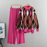 Ensemble de survêtements sportifs et décontractés personnalisés pour femmes, style européen et américain, mode automne, rayé, en polyester/coton
