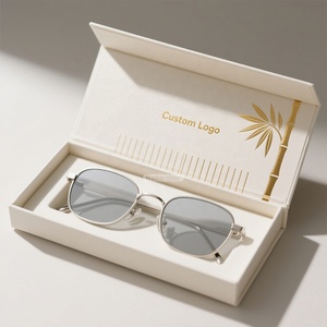 Tùy chỉnh in ấn sang trọng Kính mắt bao bì có thể tái chế vàng dập tông kính mát từ hộp - Product Image 3