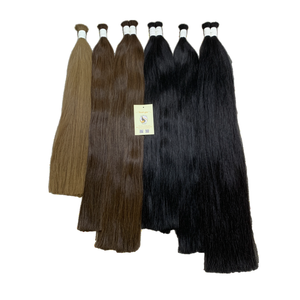 Extensiones de Cabello Humano Remy Vietnamita de Alta Calidad, Color Naranja, Doblemente Tramado a Máquina, Liso Natural, Todos los Colores - Product Image 1