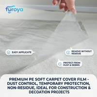 Film plastique PE professionnel pour peintre, rouleau de 60 cm de large, haute résistance à la traction, pour protéger les sols lors des projets de peinture murale