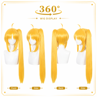 Perruque synthétique longue queue de cheval avec frange pour femme, idéale pour cosplay et costumes d'anime – Vente en gros, fournisseur direct d'usine