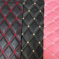 Housse de siège de voiture en cuir synthétique PVC, rembourrage en éponge Rexine, couture matelassée en broderie véritable, pour chaise, canapé, rembourrage