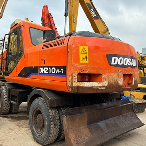 รถขุดล้อยาง Doosan DH210W-7 สีดำ เครื่องยนต์เทอร์โบ 3 รับประกัน 1 ปี ชิ้นส่วนไฮดรอลิก PLC - Product Image 2
