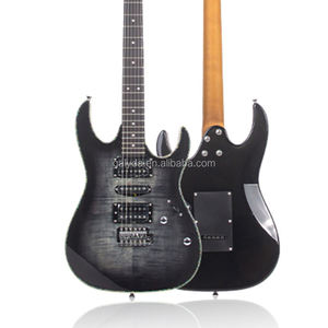 Guitare électrique GALYDA ST 39 pouces, corps en placage d'érable rayé, dos et côtés en acajou, touche en palissandre, micros H-S-H, finition polie - Product Image 2