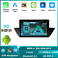 Lecteur vidéo de voiture WIFI double bande 5G+2.4G 2+64G 5.4 pour BMW X1 E84 2009-2012 Navigation GPS Car-play Android Auto