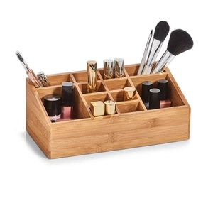 Wooden Cosmetic Storage <b>Box</b> Desktop Organizer Compartmentalized <b>Makeup</b> Lipstick Holder Eco Friendly Solid Wood Make Up Organizer - Product Image 4