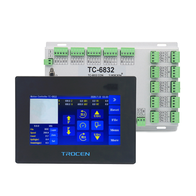 WaveTopSign Trocen Vibrating Knife Cutting Motion Controller TC-6832 7inch Touch Screen for CNC Vibrating Knife