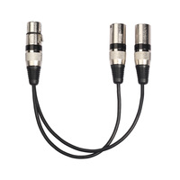 Câble d'extension XLR coloré 2-en-1, prise femelle 3 broches vers double prise mâle en Y, pour amplificateur, haut-parleur, casque, mixeur