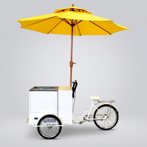 Summer Ice Cream Fast Food Cart <b>Electric</b> Motorcycle with Sunshade Coffee Snack Cart Stainless Steel CE ISO Certified for Sale - Product Image 1