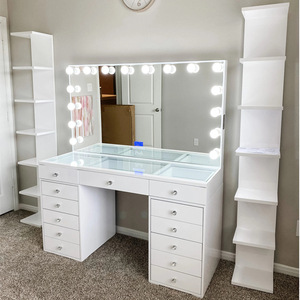 Bán buôn Vanity gương và bàn Glass Top Vanity bàn - Product Image 1