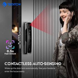 Cerradradas inteligentes con Wifi vân tay tự động điện tử thông minh Nhận dạng khuôn mặt thông minh khóa cửa với máy ảnh - Product Image 3