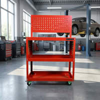 Chariot à outils robuste à 3 niveaux, style coréen, semi-étanche, pour grossistes régionaux de pièces automobiles