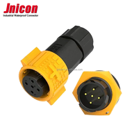 Panel solar M19, lámpara macho y hembra, IP67, resistente al agua, 5 núcleos, iluminación autoblocante, bloque de Terminales de aviación, Conector de cobre