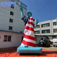 Statue de la Liberté gonflable sur mesure, décoration patriotique personnalisée pour usage commercial extérieur