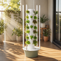 Tour hydroponique à 7 niveaux avec éclairage LED, système hydroponique vertical, culture sans sol, jardin intérieur pour légumes, fraises et herbes