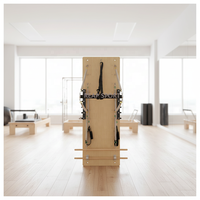 Unité murale de Pilates en bois portable et réglable, multifonctionnelle, pour studio de Pilates et bien-être