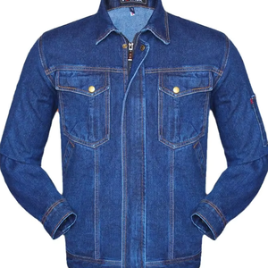 Traje de Mezclilla Ignífugo y Resistente a las Llamas para <span class=keywords><strong>Soldador</strong></span>, Grueso, Resistente al Desgaste, de Algodón para Hombre, Otoño Invierno, Eléctrico - Product Image 3