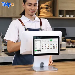 TPS680 Android/Windows monitor touchscreen da 15 pollici terminale POS per macchina di fatturazione Desktop a doppio schermo