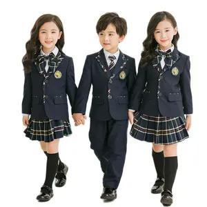 Fornitore della cina di scuola di design-uniforme del campione del commercio all'ingrosso prezzo i bambini della scuola primaria uniformi