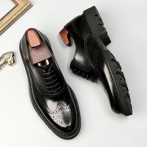 Chaussures basses pour hommes en cuir véritable, style britannique, haut de gamme, formelles, imperméables, respirantes, à lacets, imprimés animaliers, tendance - Product Image 6