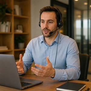 Interface audio universelle polyvalente avec microphone, fonction vocale stéréo et outil de télémarketing pour la vente professionnelle - Product Image 3