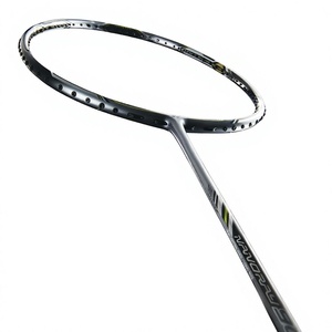 Raquette de badminton ultra-légère en fibre de carbone, cadre de forme spéciale, cohésion offensive, 40T, dure, télescopique, durable, tissu amateur - Product Image 2