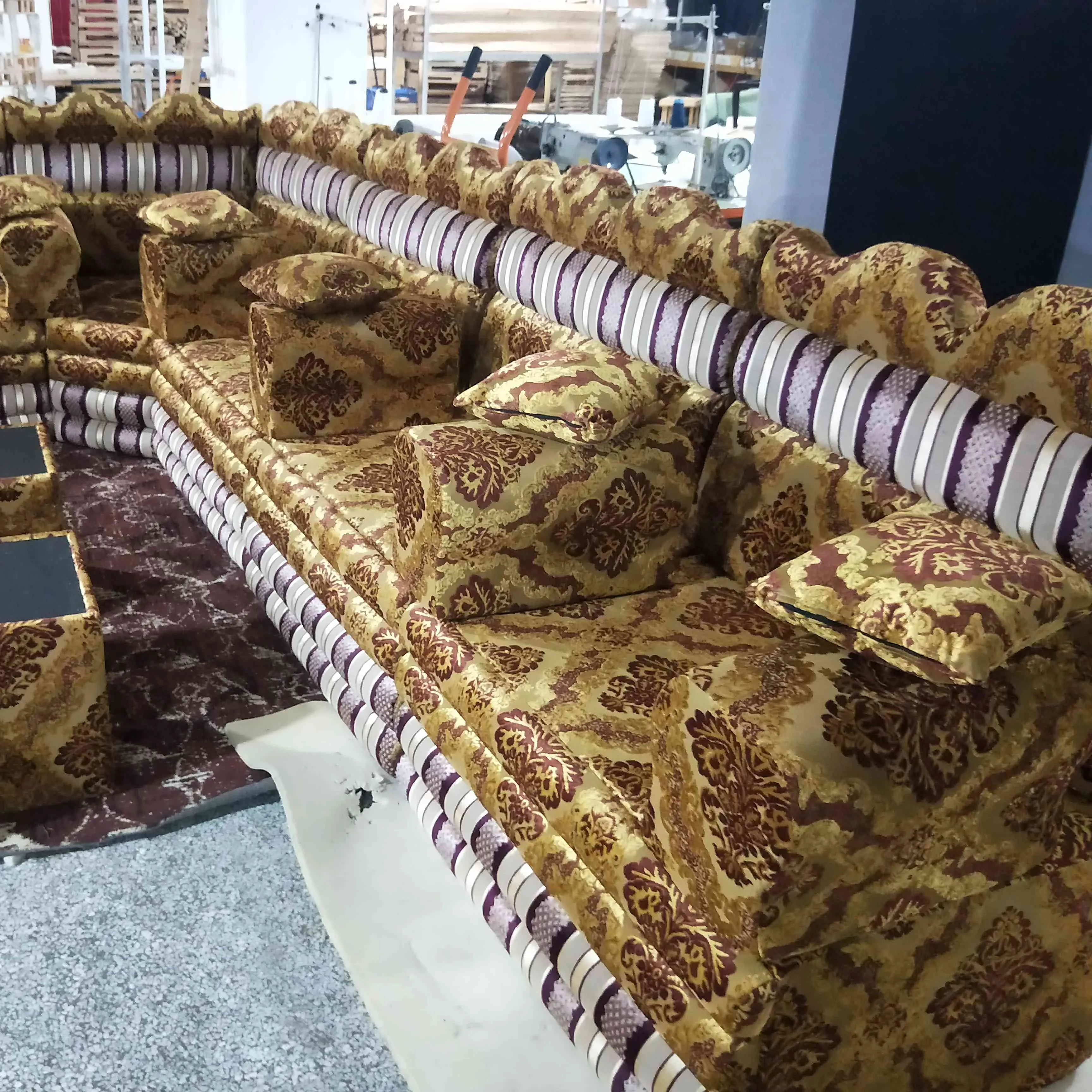 2022 Hot Sale Rebond Foam Sofa Wholesale floor Furniture Corner Level Cushion Seating Arab Rebond Foam Sofa