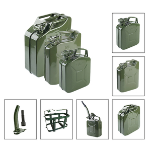 Combustible <span class=keywords><strong>Caddy</strong></span> verde 20 litros 5 galones tanque de combustible de gasolina de acero para barco/<span class=keywords><strong>4wd</strong></span>/coche/camping Caño incorporado Gerry Jerry Can - Product Image 3