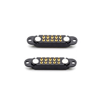 Connecteur magnétique Pogo Pin personnalisé à 10 broches, pas de 2,54 mm, double rangée, mâle-femelle, avec oreilles de fixation pour la charge des appareils