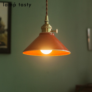 Lamp Tasty Ceramic Pendant <b>Light</b> Chicken Blood Red Glaze E27 Single Head For Tea Room Dining Room - Product Image 3