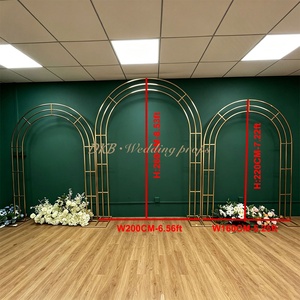 DKB Modern Gold-Plated Five-Bar Arch <b>Wedding</b> <b>Props</b> Outdoor <b>Wedding</b> Scene Layout with Wrought Iron Screen Shelf New Style - Product Image 2