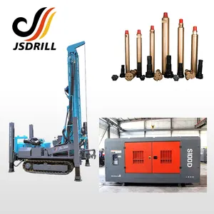 JSDRILL Gold Mining core sample Drilling Rig a basso prezzo Water Well Drilling Rig JS300 pneumatico dth Drilling Rig