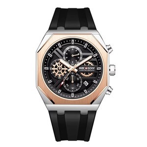 นาฬิกาข้อมือผู้ชาย AOCASDIY A6095 รุ่นใหม่ Citizen ทรงสี่เหลี่ยม สายซิลิโคน กันน้ำ เรืองแสง ฟังก์ชั่นหลากหลาย หน้าปัดสามวง ตัวเรือนหกเข็ม ควอตซ์ - Product Image 3