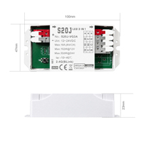 Contrôleur LED intelligent Tuya WiFi RF2.4G monochrome CCT RGB 3 en 1 avec contrôle sans fil