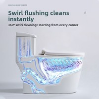 WC domestique standard avec chasse d'eau à siphon haute pression, cuvette en céramique intégrée haute température