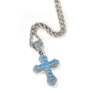 Collar con Colgante de Cruz de Diamantes de Moda de Alta Calidad 2026, Collares con Colgante de Cruz de Circonita Moissanita para Hombres y Mujeres - Product Image 3