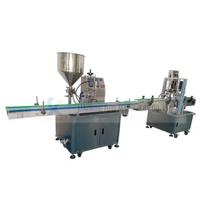 15g lip balm one head automatic small bottle liquid Paste filling capping line packing machine