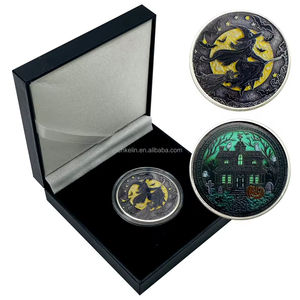 Fabricante <span class=keywords><strong>de</strong></span> Artesanías Metálicas Personalizadas, Recuerdos para Halloween, Moneda <span class=keywords><strong>de</strong></span> Desafío Plateada 3D con Diseño <span class=keywords><strong>de</strong></span> Bruja - Product Image 5