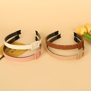 Simple Headband Women's Thin Hair <b>Clip</b> Rectangle Buckle Casual Headdress <b>Spring</b> 2025 Yiwu Origin Plastic Resin Manual Made - Product Image 3