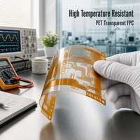 Circuit imprimé flexible en PET transparent résistant aux hautes températures, simple ou double face, base en aluminium, personnalisé ODM PCB