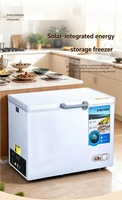 Congélateur Commercial de 200L, Alimenté par Énergie Solaire 12V DC, Réfrigérateur Commercial Solaire avec Condenseur