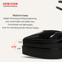Chaussures de soirée tendance pour femmes, plateforme imperméable respirante à talon ultra haut, à lacets, à bout pointu, pour l'été