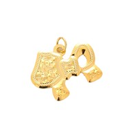 Pendentif Collier Poney en Cuivre Électroplaqué Écologique à Motif Craquelé CNC, Best-seller Transfrontalier, Style Xiaohongshu pour Femme