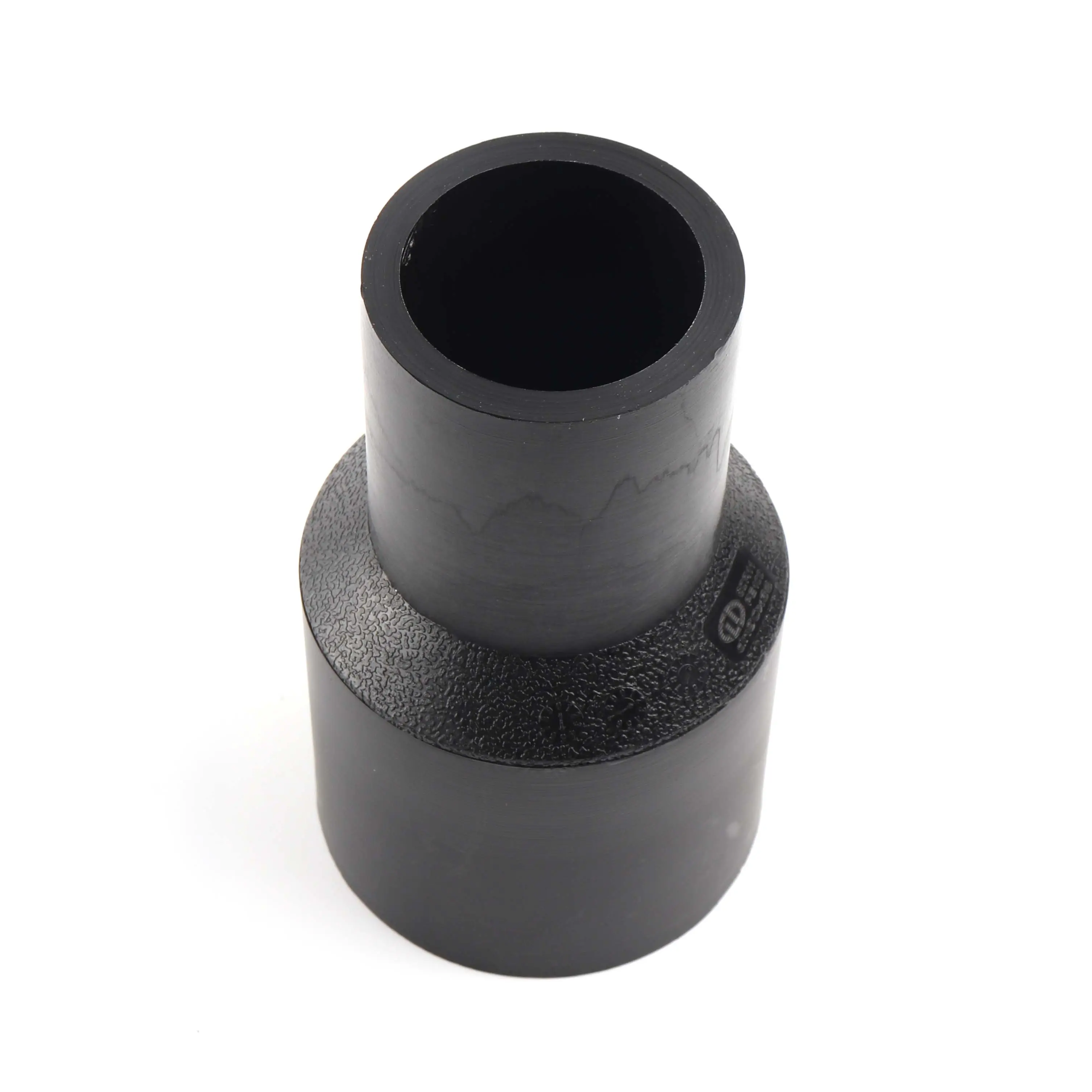 DN160*110 PE 100 Water supply pipe connections reducing direct head butt type pipe fitting thermal melt black reducing coupling