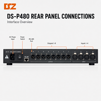 Kit de processeur audio pour microphone sans fil personnalisable DSZ DS-P480, sortie stéréo 30W pour événements scolaires et performances orales