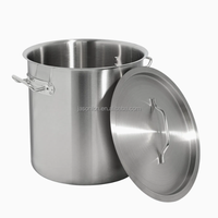 Marmite à fond composite 03Style High Body Hot Pot de cuisine en acier inoxydable à double oreille avec couvercle Seau Pot