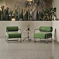Chaise de réception de style médiéval pour hôtel et maison d'hôtes, chaise individuelle de loisirs créative en acier inoxydable, design Bauhaus, pour salon