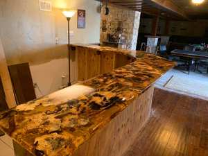 Tavolo centrale in resina epossidica trasparente trasparente River Epoxid per rivestimento da banco - Product Image 4