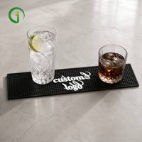 Tapis de bar en PVC personnalisé Ensemble d'accessoires de tapis de service en caoutchouc avec paille pour boire en promotion