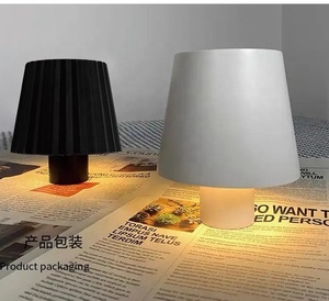 Lampu meja sentuh Modern LED, tanpa kabel portabel baterai logam botol anggur lampu jamur restoran Bar lampu meja sentuh - Product Image 2